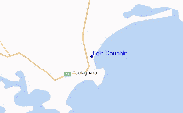 locatiekaart van Fort Dauphin