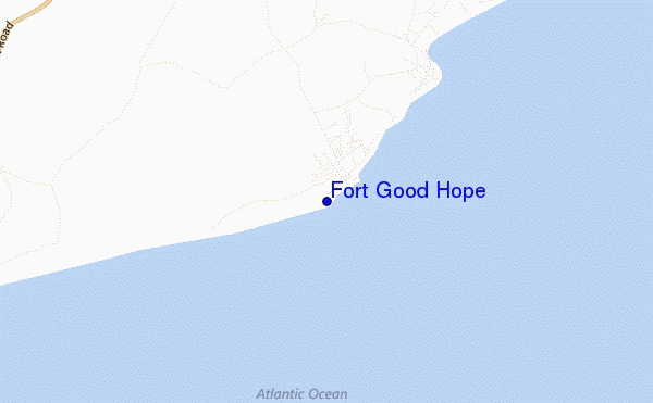 locatiekaart van Fort Good Hope