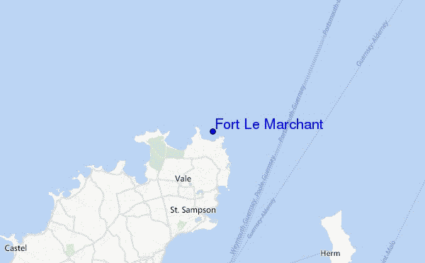 locatiekaart van Fort Le Marchant