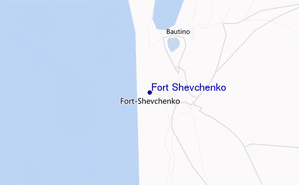 locatiekaart van Fort Shevchenko