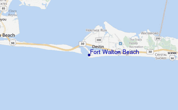 locatiekaart van Fort Walton Beach