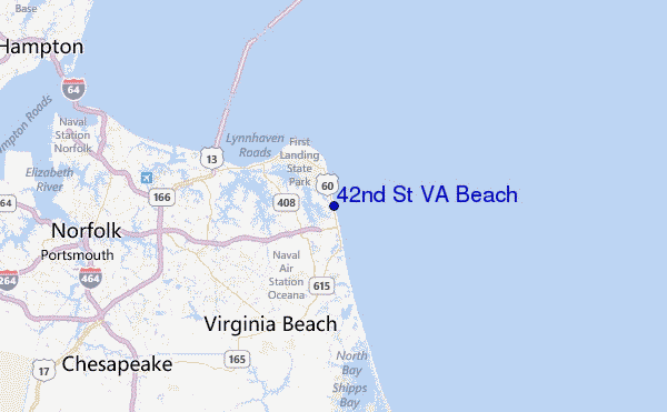 42nd St VA Beach Location Map
