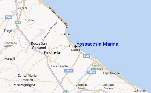 locatiekaart van Fossacesia Marina