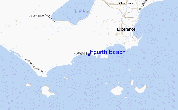 locatiekaart van Fourth Beach