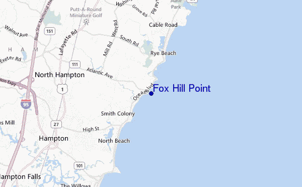 locatiekaart van Fox Hill Point