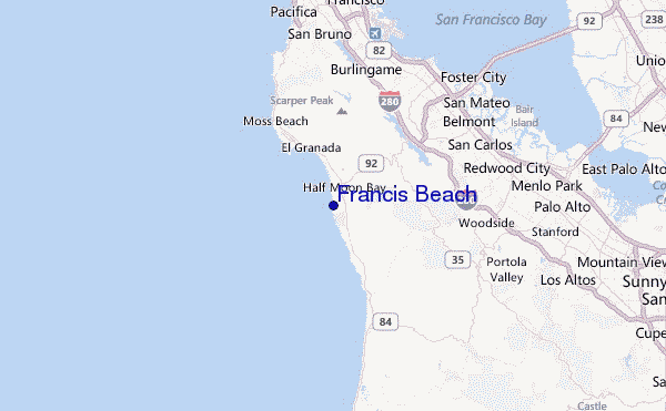 Francis Beach Location Map