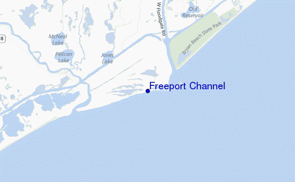 locatiekaart van Freeport Channel
