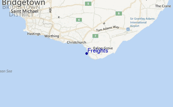 locatiekaart van Freights