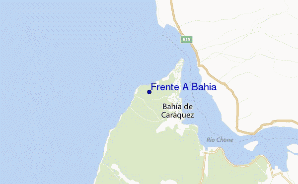 locatiekaart van Frente A Bahia