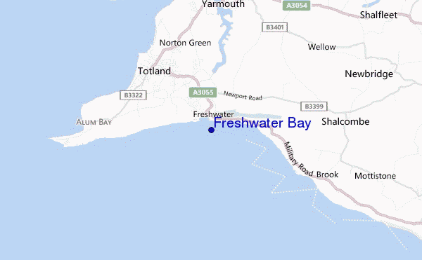 locatiekaart van Freshwater Bay