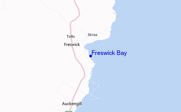 locatiekaart van Freswick Bay