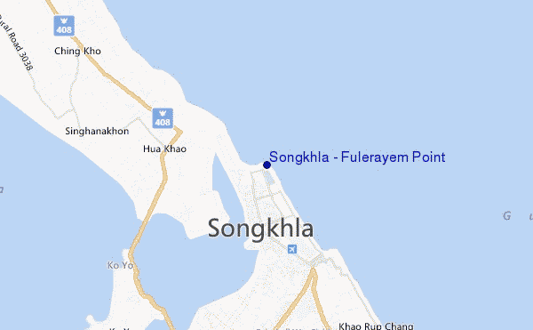 locatiekaart van Songkhla - Fulerayem Point