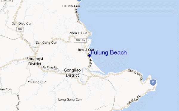locatiekaart van Fulung Beach