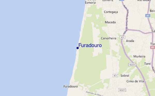 locatiekaart van Furadouro