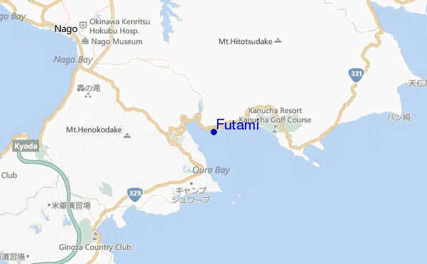 locatiekaart van Futami