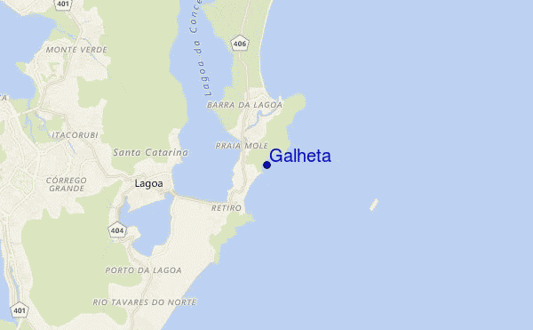 locatiekaart van Galheta