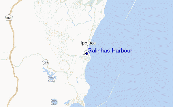 locatiekaart van Galinhas Harbour