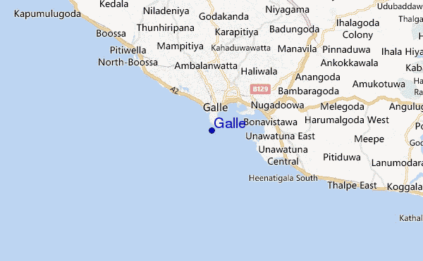 locatiekaart van Galle