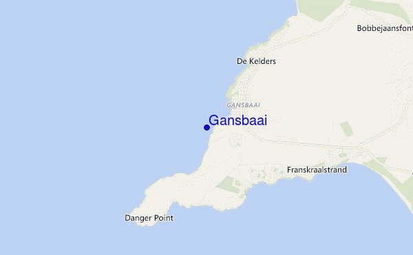 locatiekaart van Gansbaai