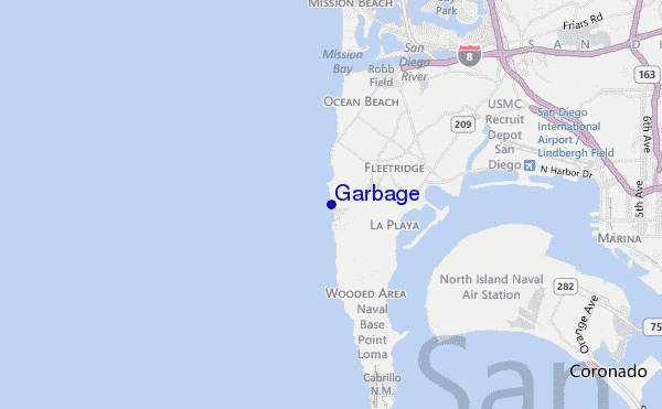 locatiekaart van Garbage