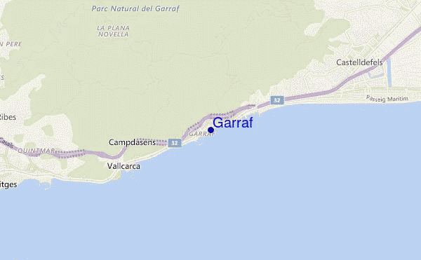 locatiekaart van Garraf