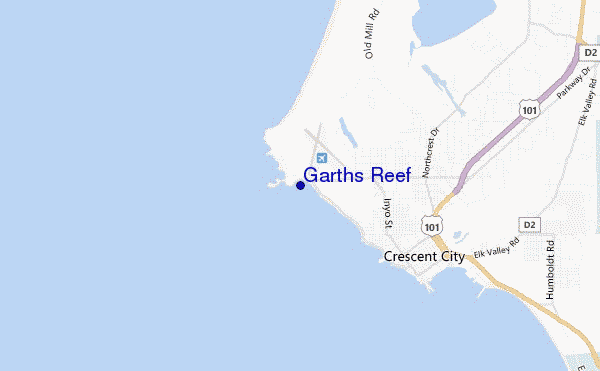 locatiekaart van Garths Reef