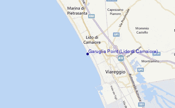 locatiekaart van Garuglia Point (Lido di Camaiore)
