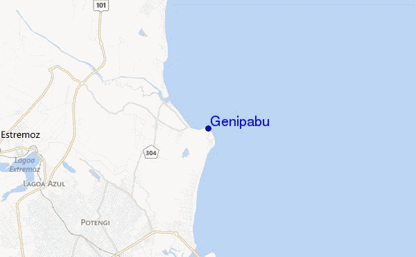 locatiekaart van Genipabu