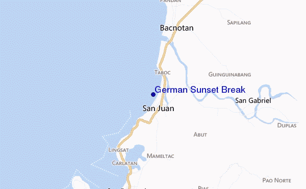 locatiekaart van German Sunset Break
