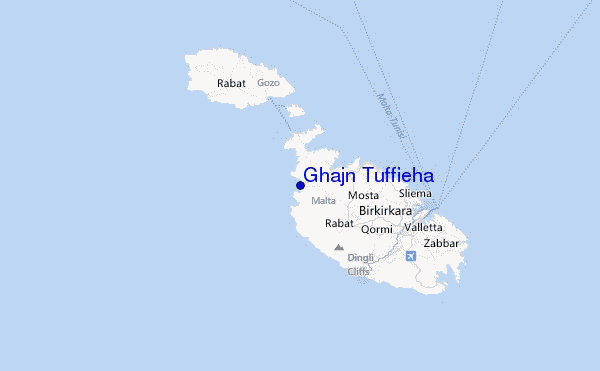 Ghajn Tuffieha Location Map