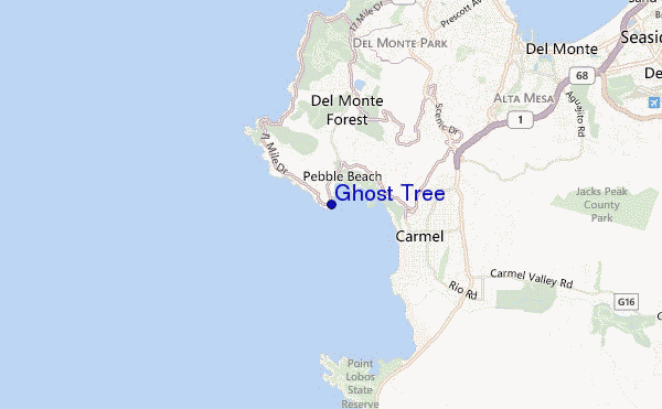 locatiekaart van Ghost Tree
