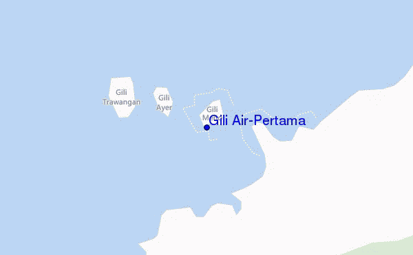 locatiekaart van Gili Air-Pertama