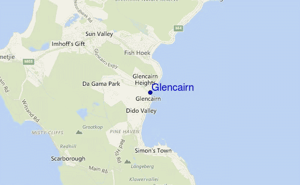 locatiekaart van Glencairn