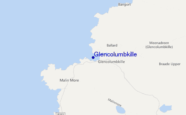 locatiekaart van Glencolumbkille