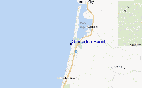 locatiekaart van Gleneden Beach