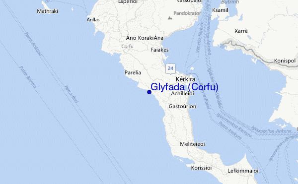Glyfada (Corfu) Location Map