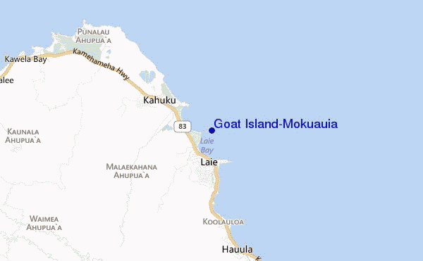 locatiekaart van Goat Island/Mokuauia