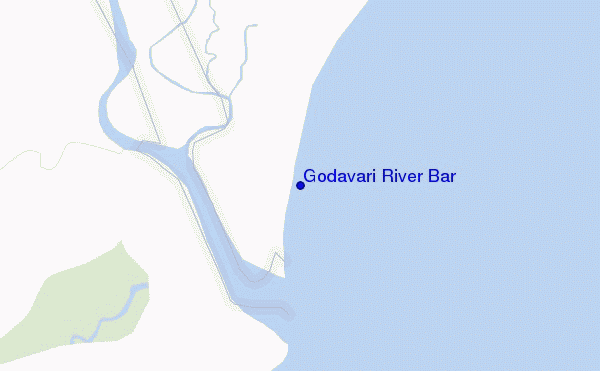 locatiekaart van Godavari River Bar