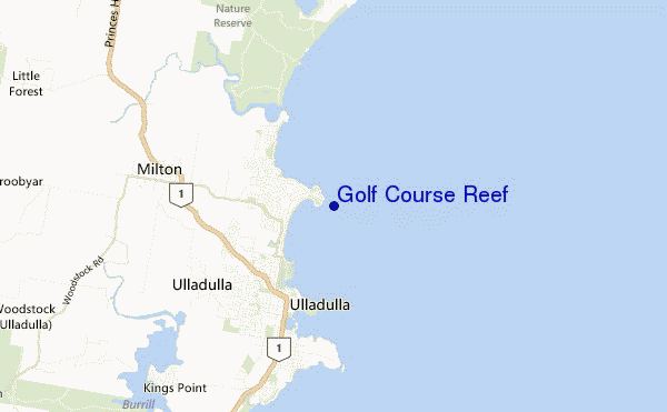 locatiekaart van Golf Course Reef