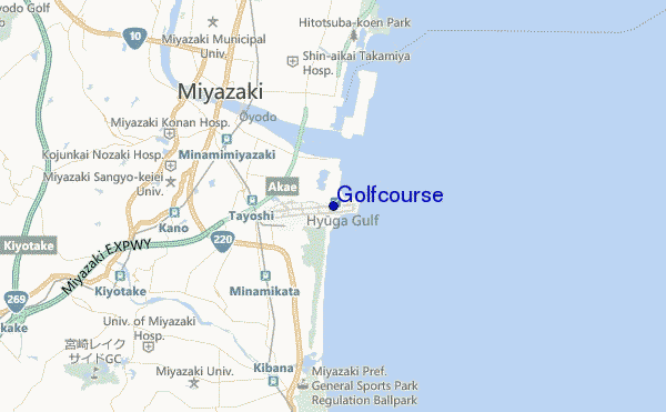 locatiekaart van Golfcourse