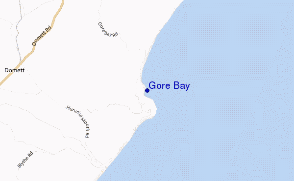 locatiekaart van Gore Bay