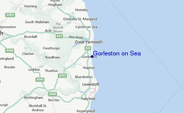 Gorleston on Sea Location Map