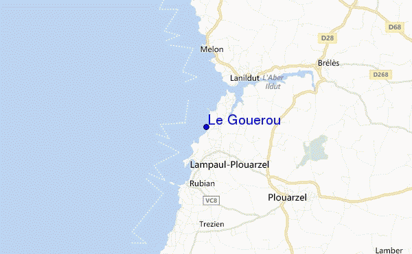 locatiekaart van Le Gouerou