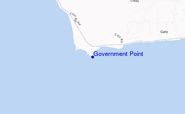 locatiekaart van Government Point