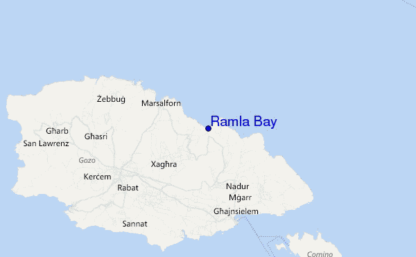 locatiekaart van Ramla Bay