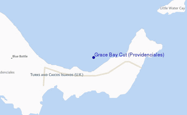 locatiekaart van Grace Bay Cut (Providenciales)