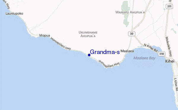 locatiekaart van Grandma's