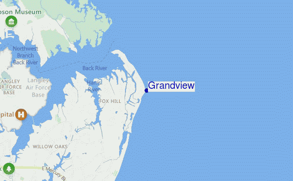 locatiekaart van Grandview