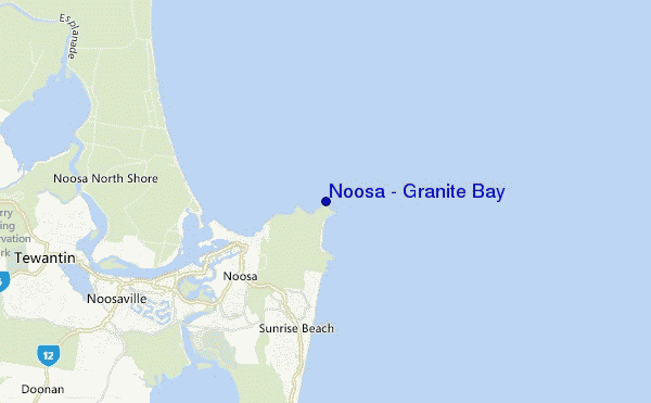 locatiekaart van Noosa - Granite Bay