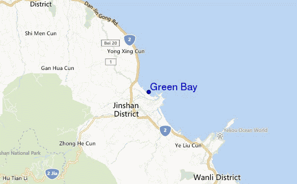 locatiekaart van Green Bay